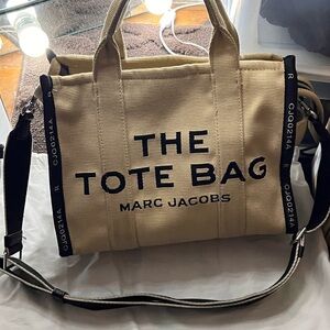 Marc Jacobs Tan and Black Tote Bag with Adjustable Strap